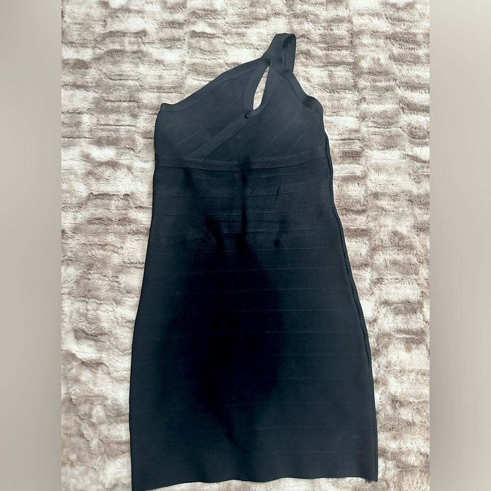 Guess one shoulder dress, black, size small